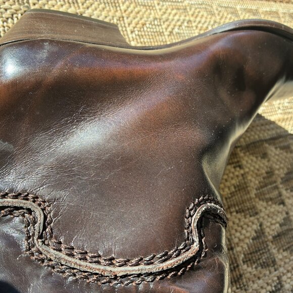 Botticelli 80s Dark Brown Leather Knee-High Boots Size 6.5 - Picture 7 of 16